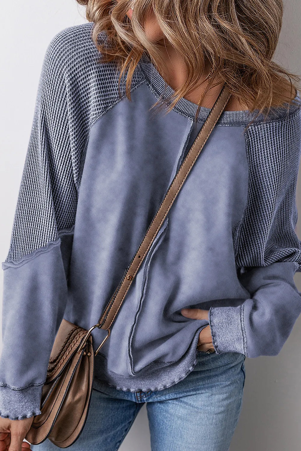 Felisa | Long sleeve sweatshirt with exposed seams