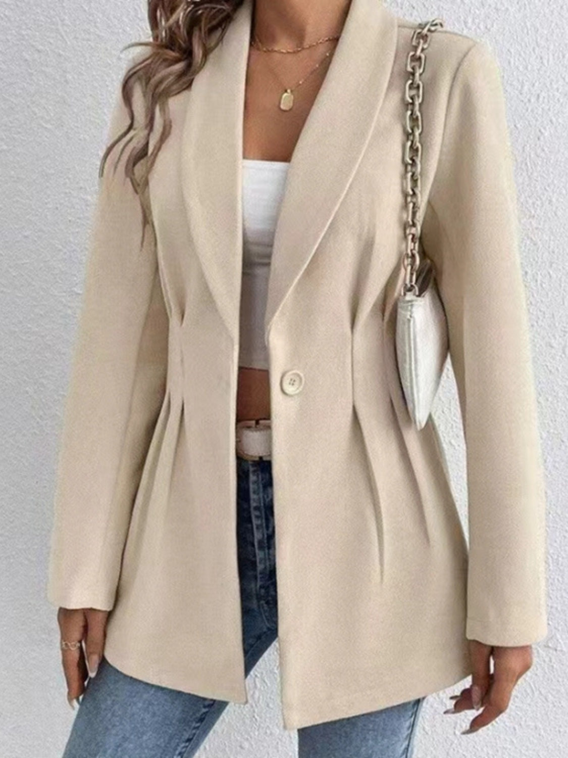 Sofia | One button blazer with long sleeves