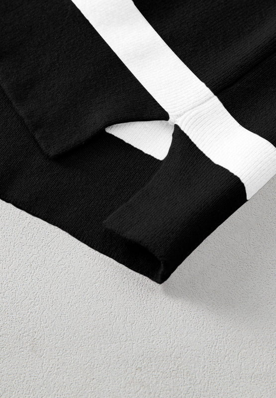 Xiomara | Contrast striped long sleeve sweatshirt
