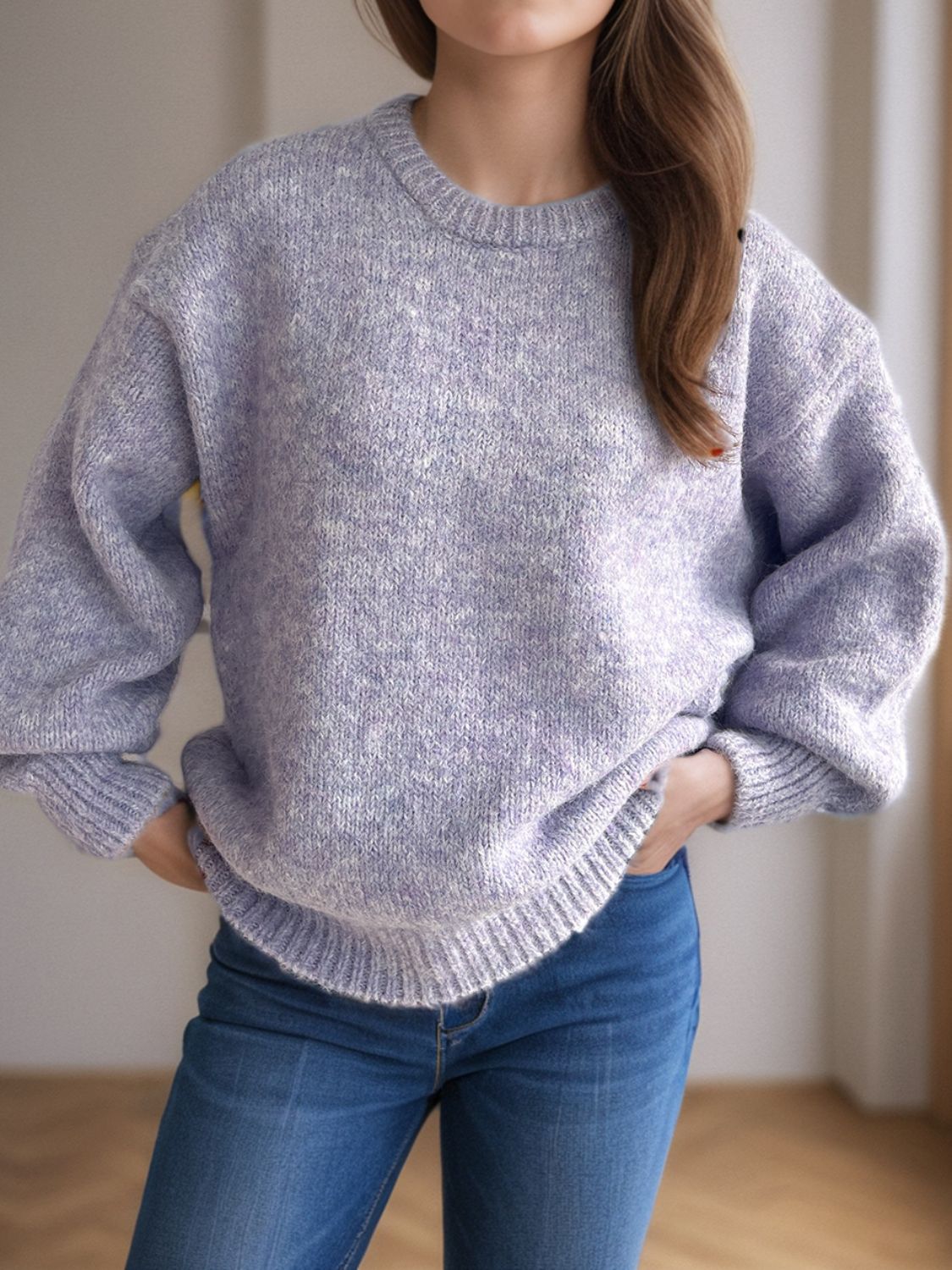 Hortensia | Crew neck sweater with long sleeves