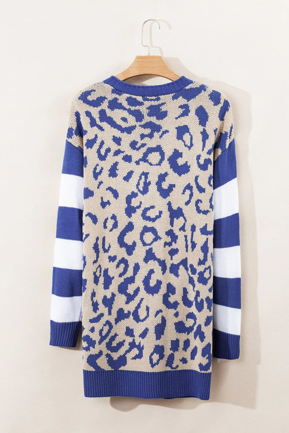 Carina | Long sleeve leopard print open front cardigan