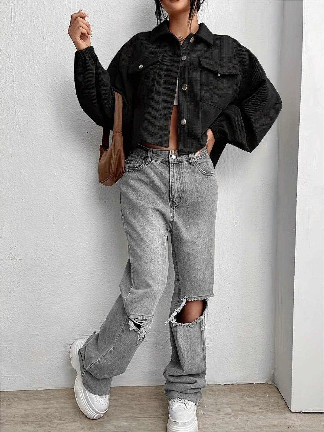Oriana | Jacket with collar and dropped shoulders