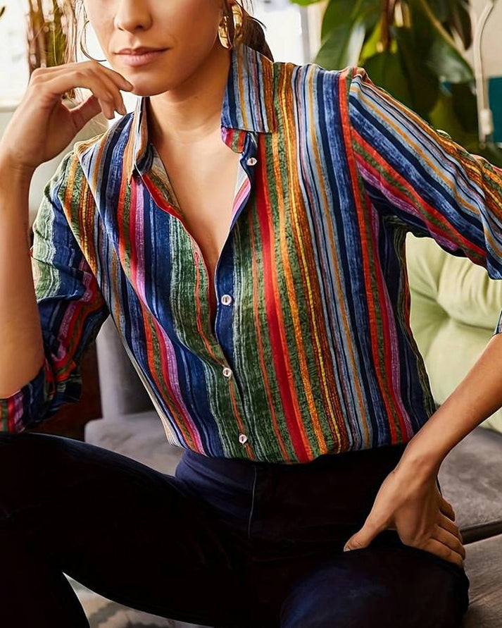 Fiona® | Colorful Women'S Blouse With Buttons And Long Sleeves