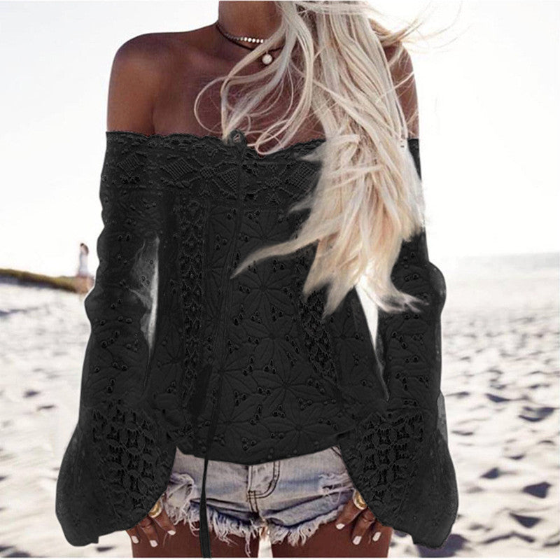 Irina® | Women'S Blouse With Off-Shoulder Design And Delicate Crochet Pattern
