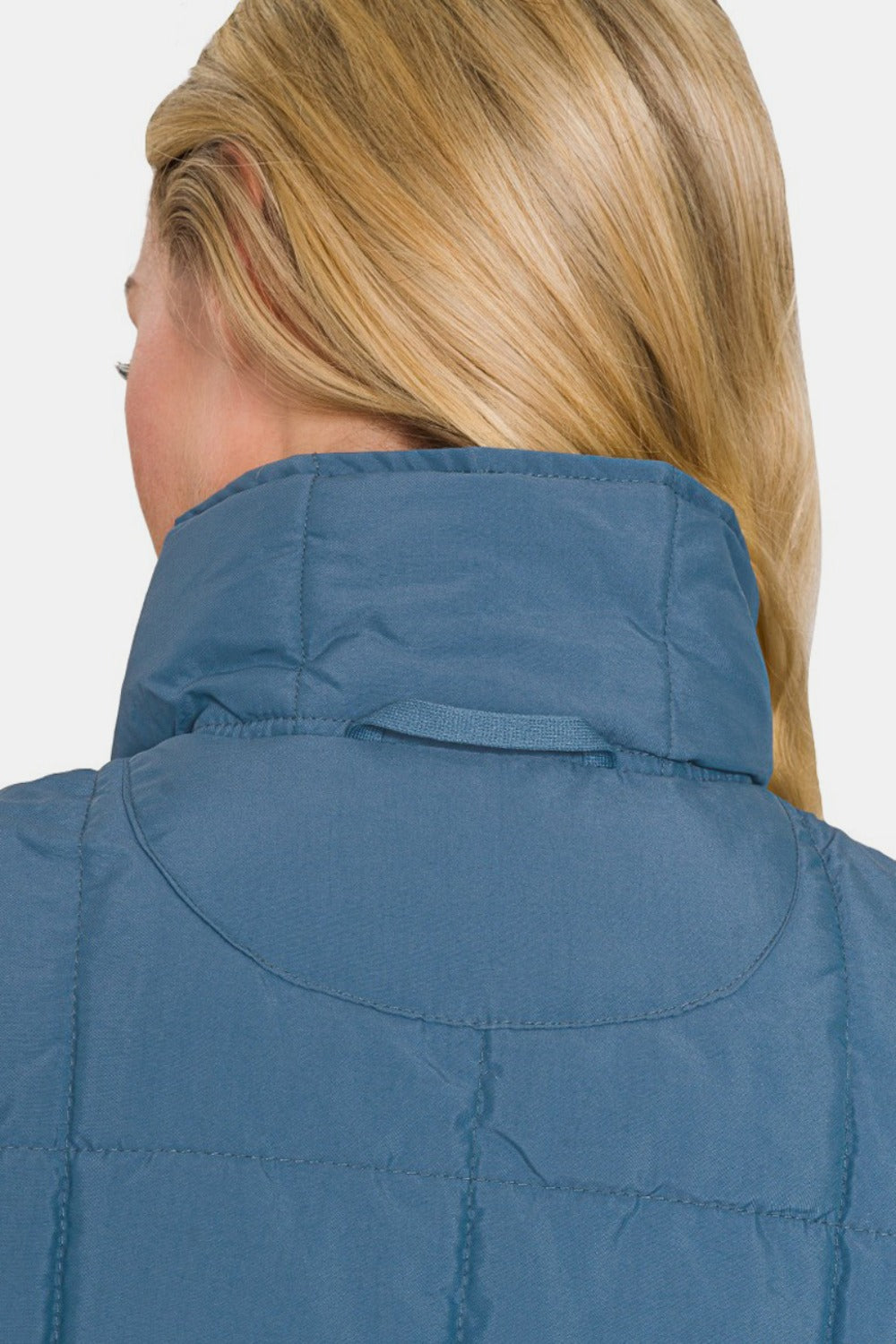 Amalia | Cropped puffer vest from Zenana with zip and pockets