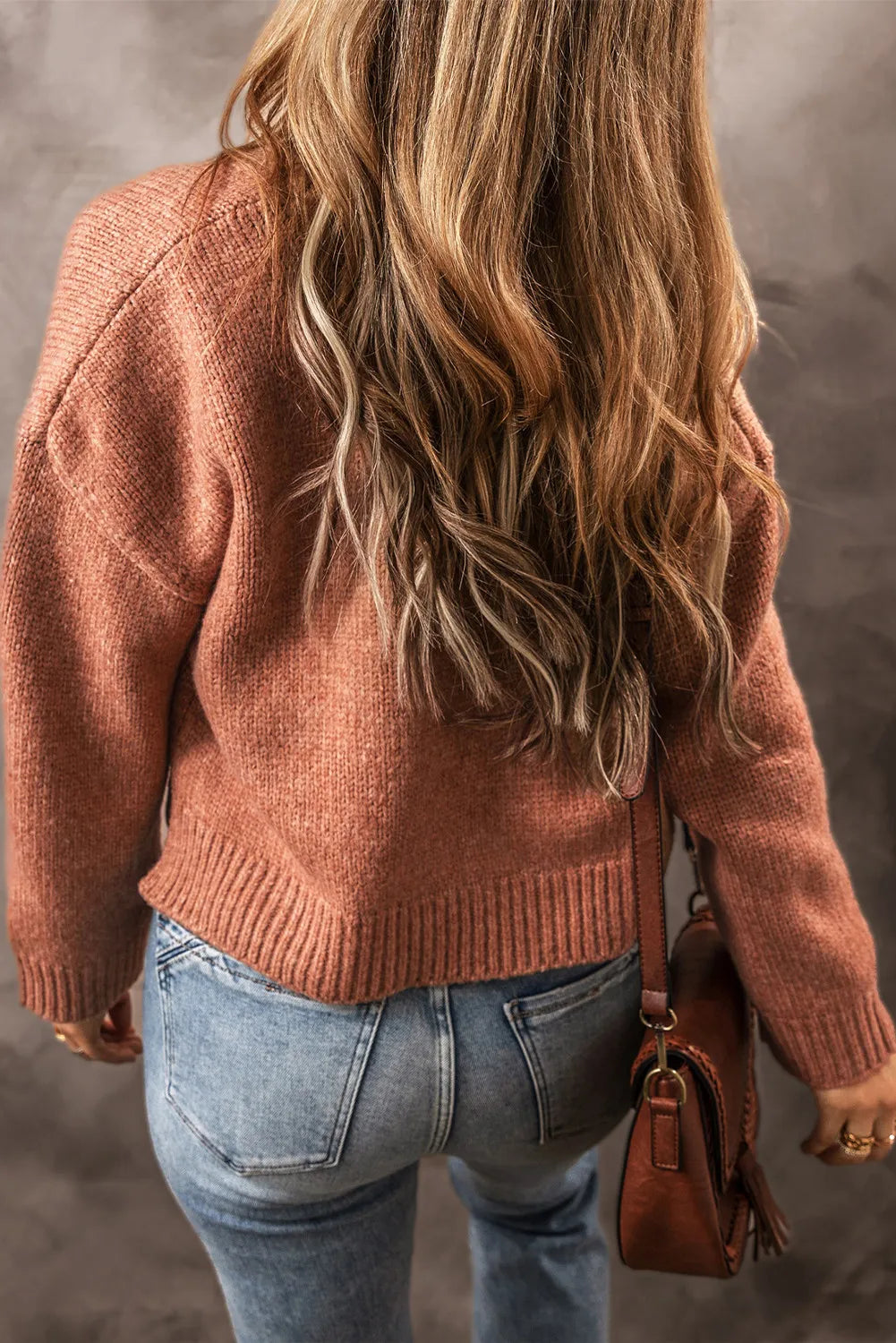 Luciana | Cardigan with an open front and dropped shoulders