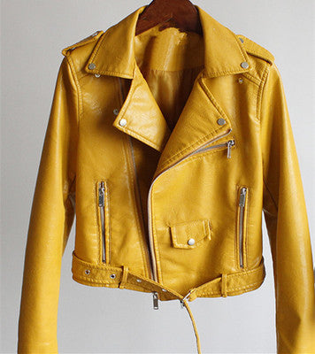 Pink | Cropped leather jacket for her: Stylish 2024