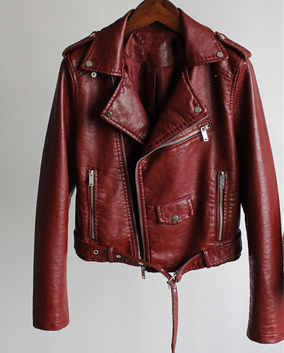 Pink | Cropped leather jacket for her: Stylish 2024