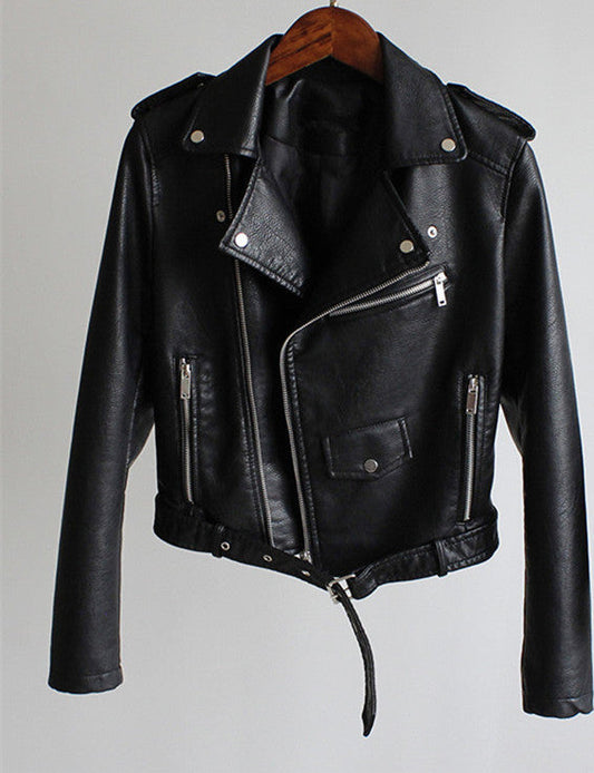 Pink | Cropped leather jacket for her: Stylish 2024