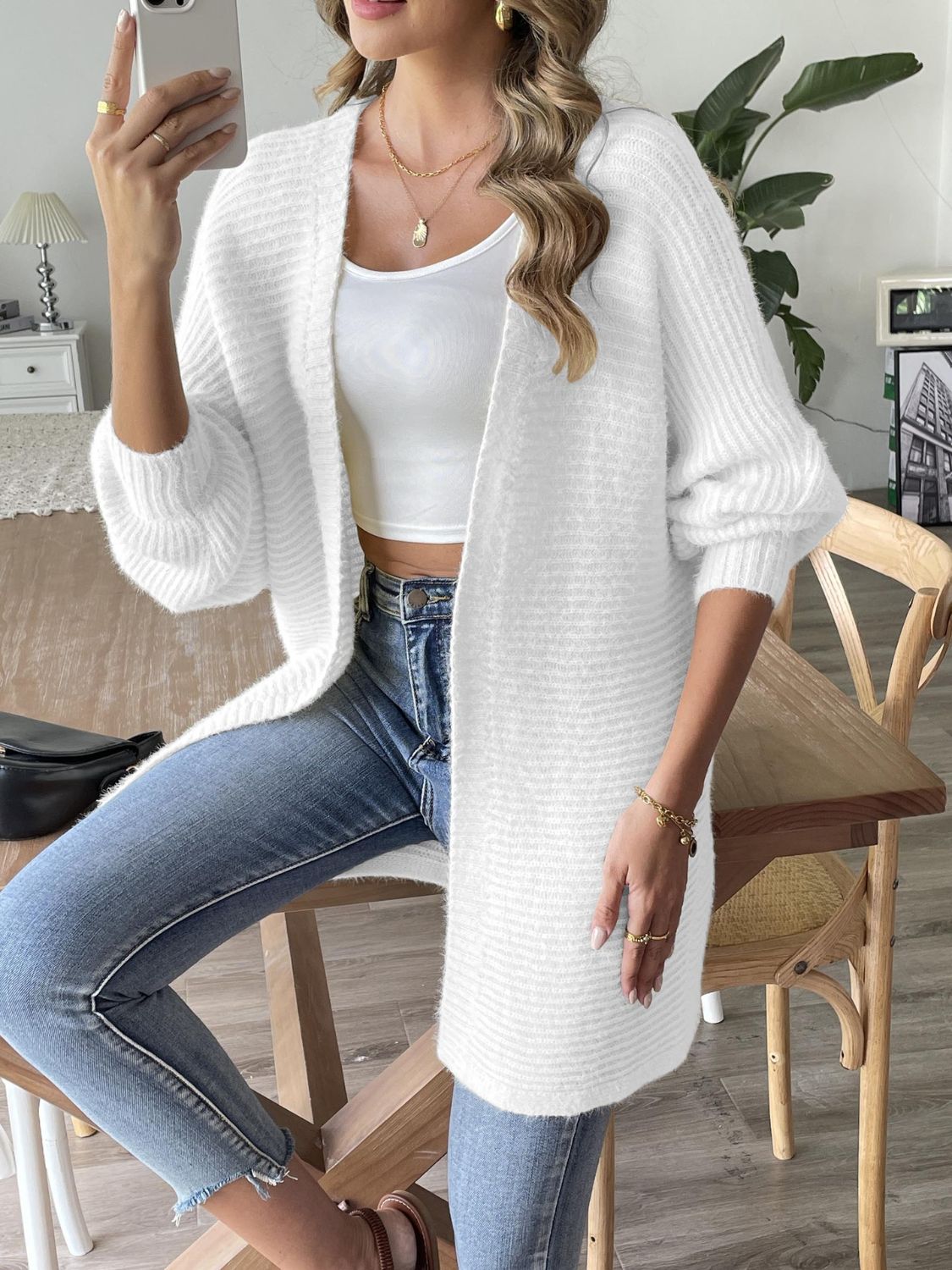 Annabelle | Long sleeve open front cardigan