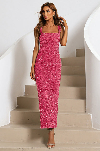Sequin Slip Formal Dress