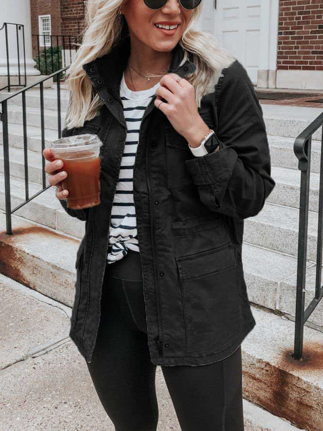 Carolina | Long sleeve zip jacket with pockets