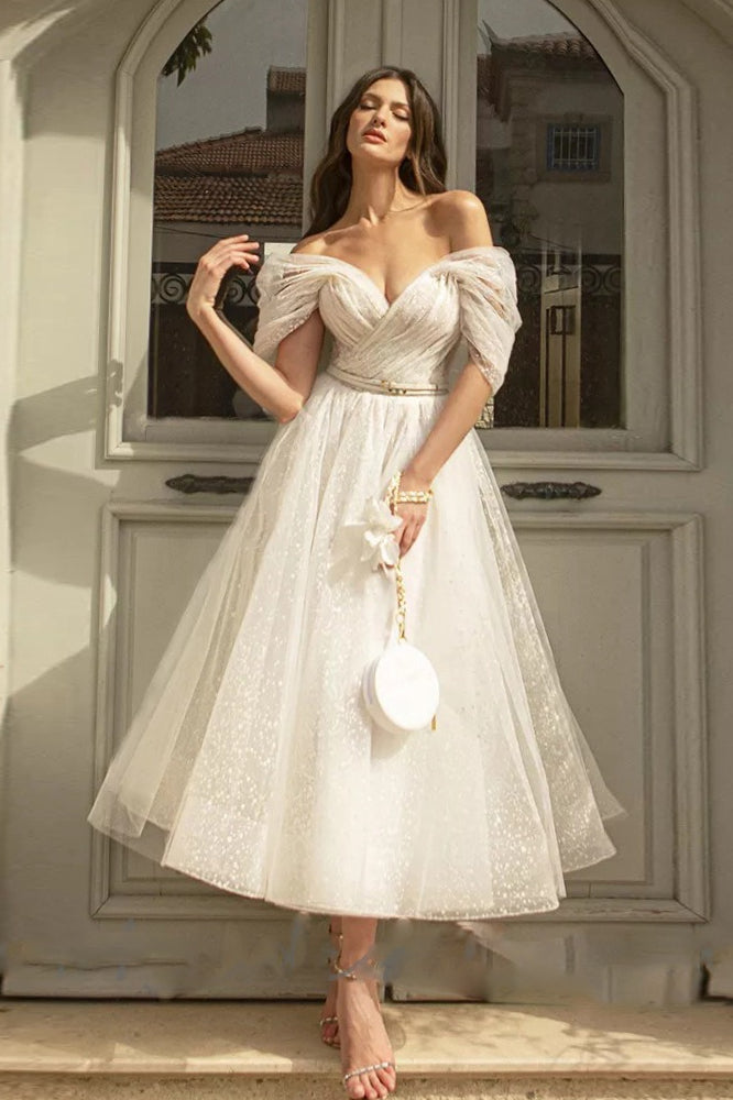 Elegant V-Neck Raglan Sleeve Midi Party Dress