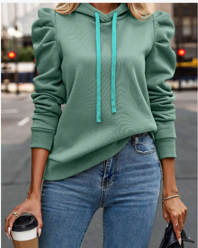 Kyra | Hot women's hoodie with ruffled sleeves