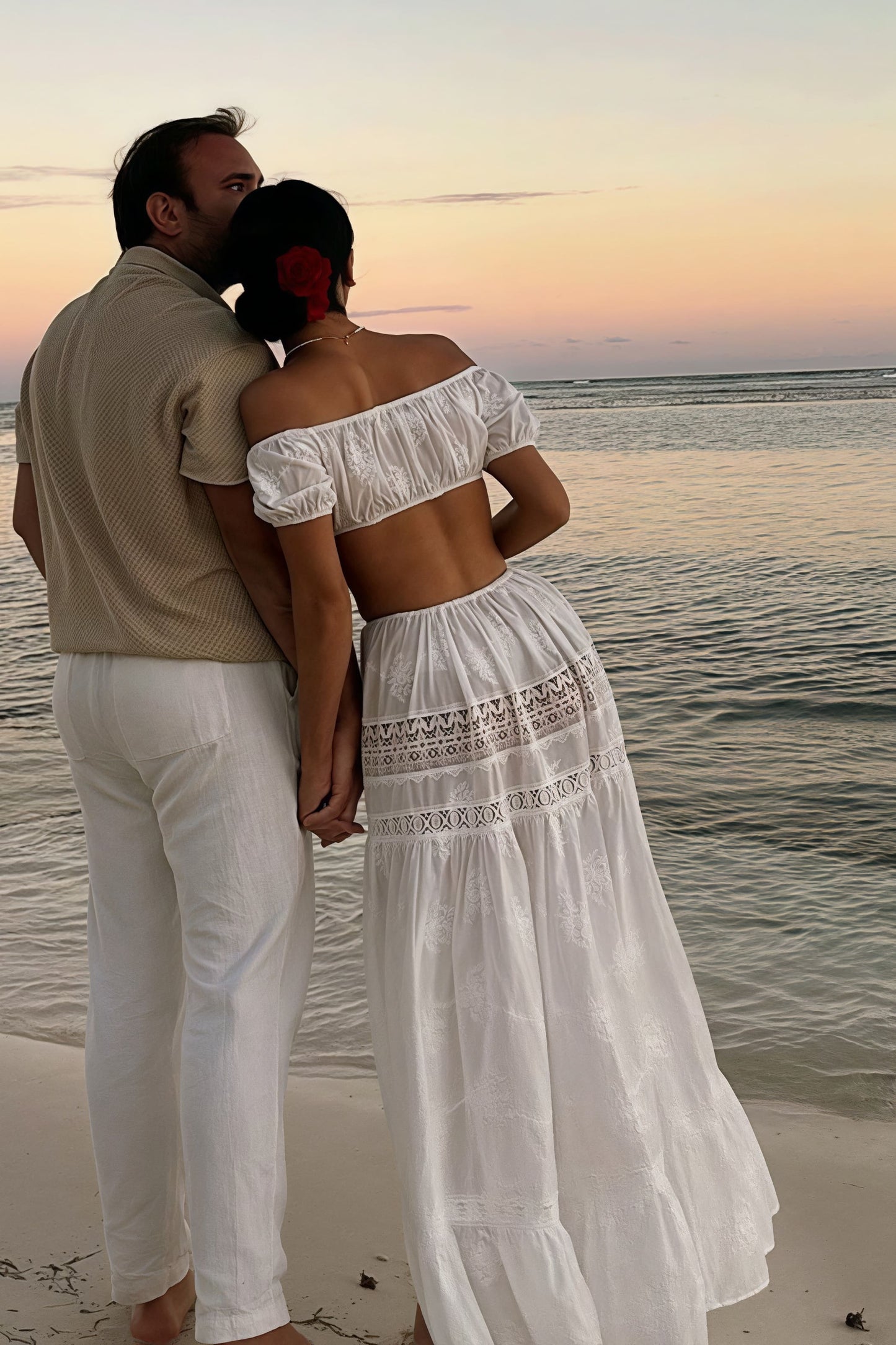 Pure Desire Crop Camisole High - Waist Skirt Set