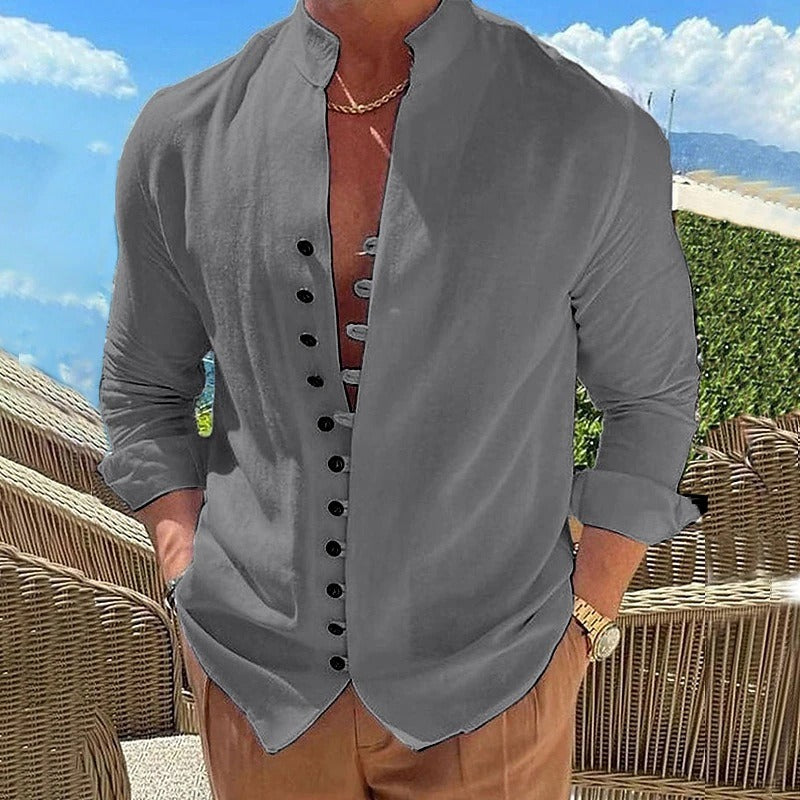 Benjamin | Cotton Shirt with Long Sleeves for Men