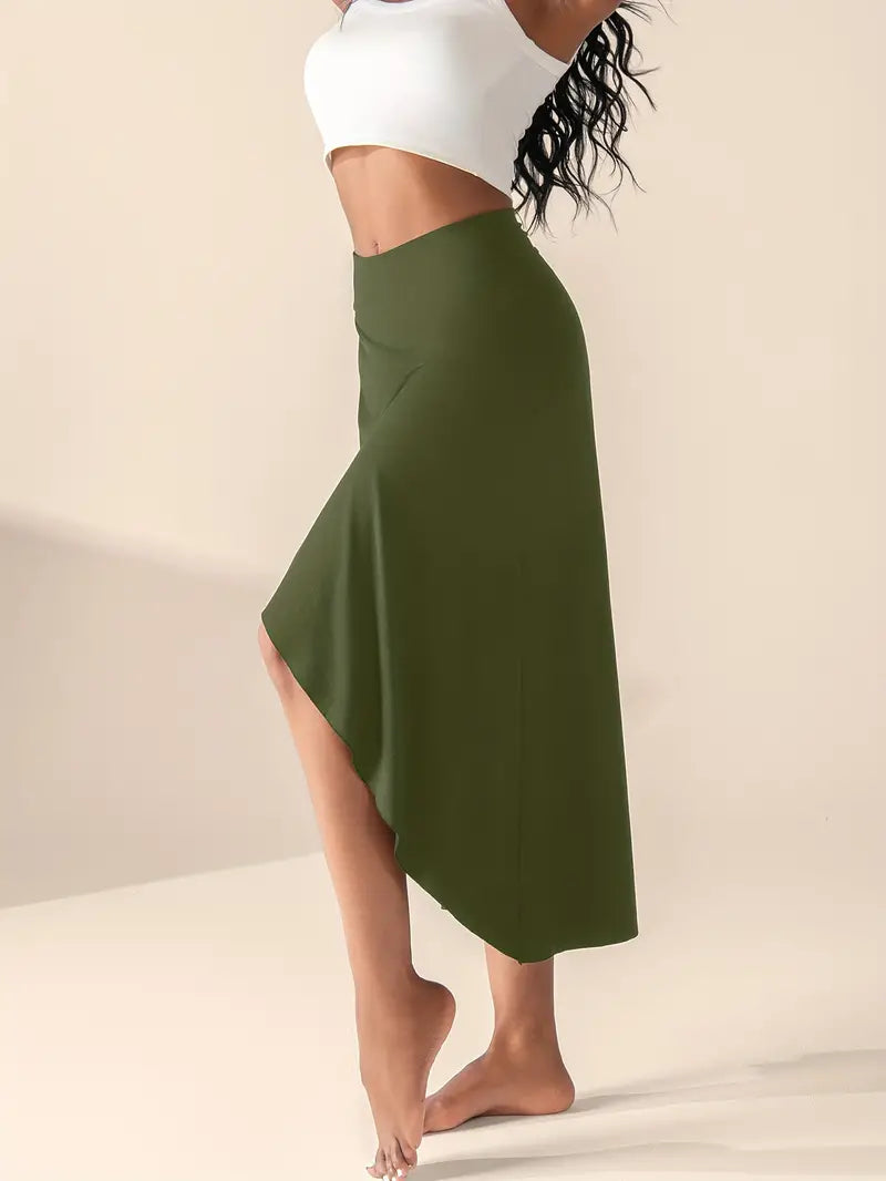 Luciana® | High Waist Slit Skirt With Pockets