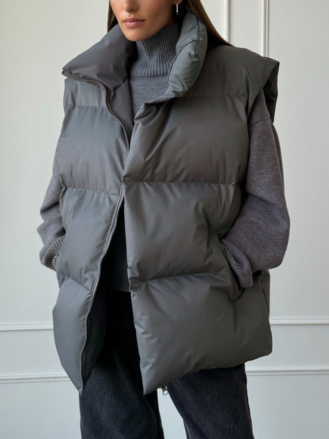 Rocio | Zip-up turtleneck sweater