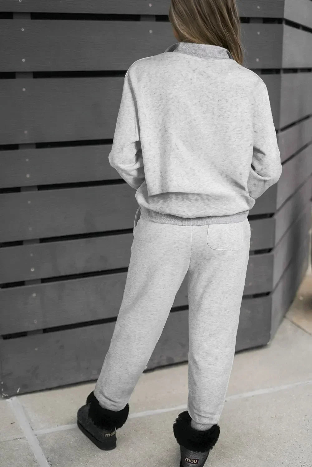Violeta | Set of long sleeve quarter zip top and drawstring trousers