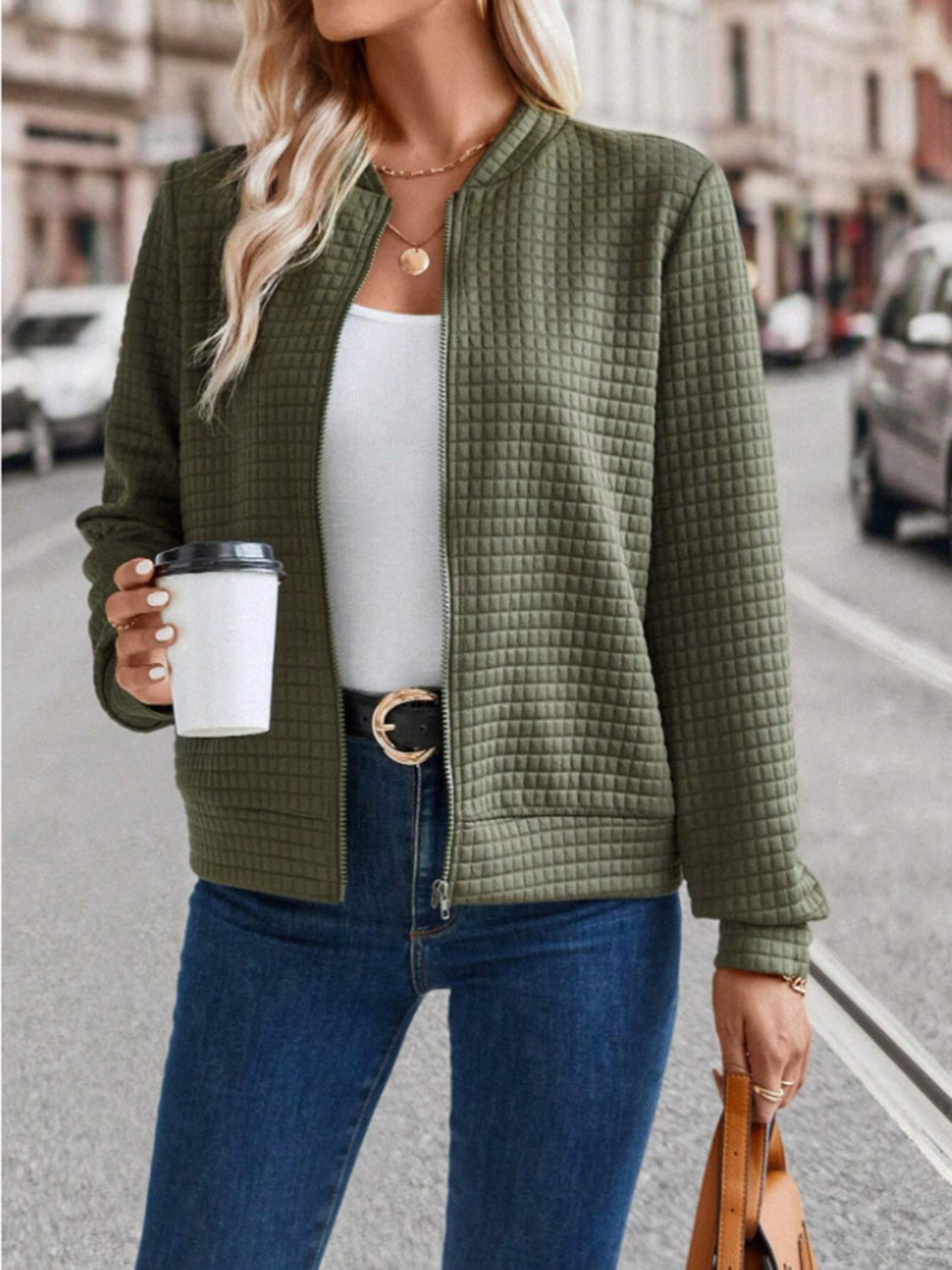 Sigrid | Long sleeve jacket with zip