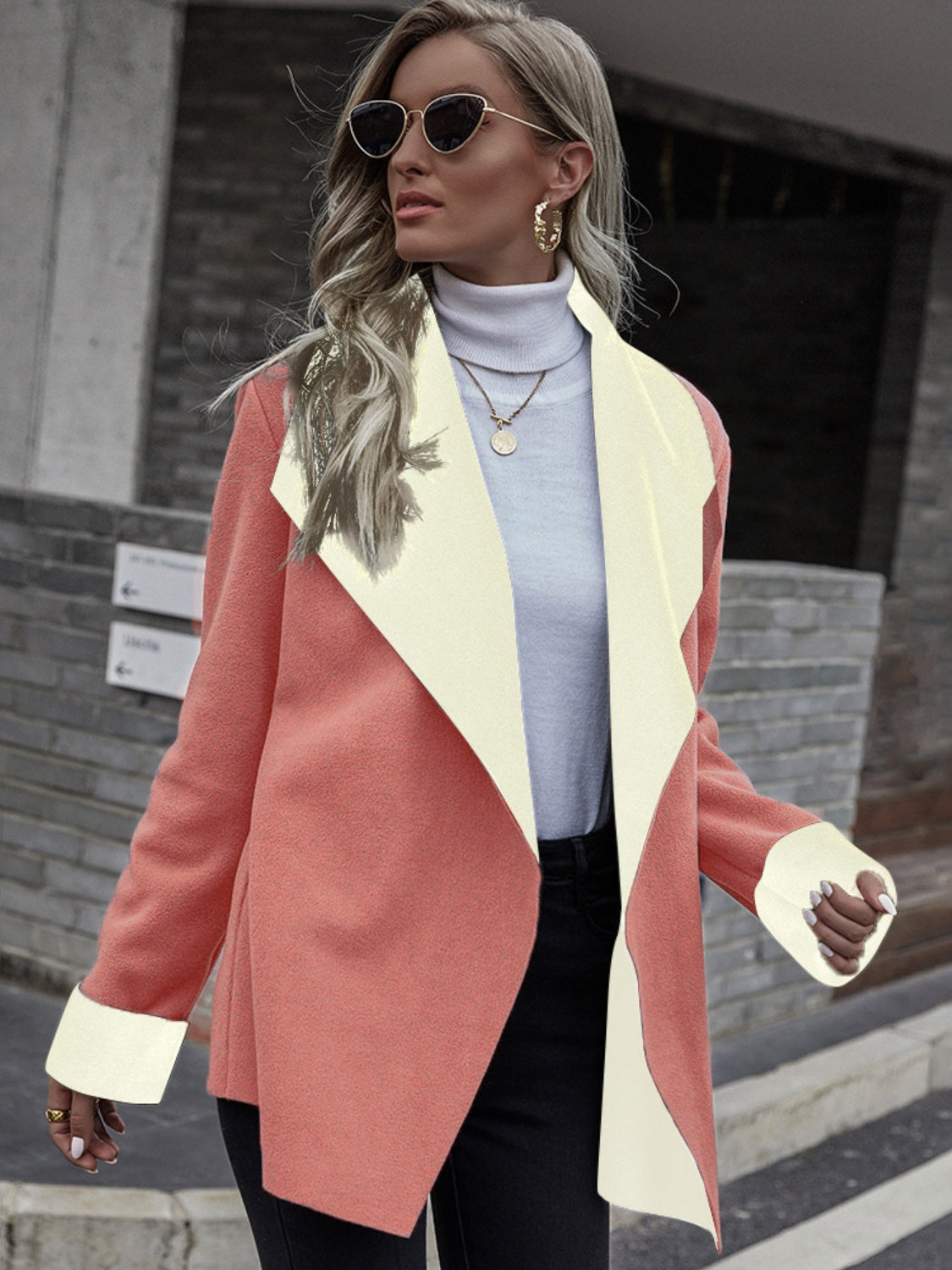 Petra | Long sleeve open front jacket