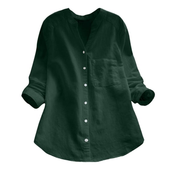 Pilar® | Stylish Linen Long Sleeve Blouse