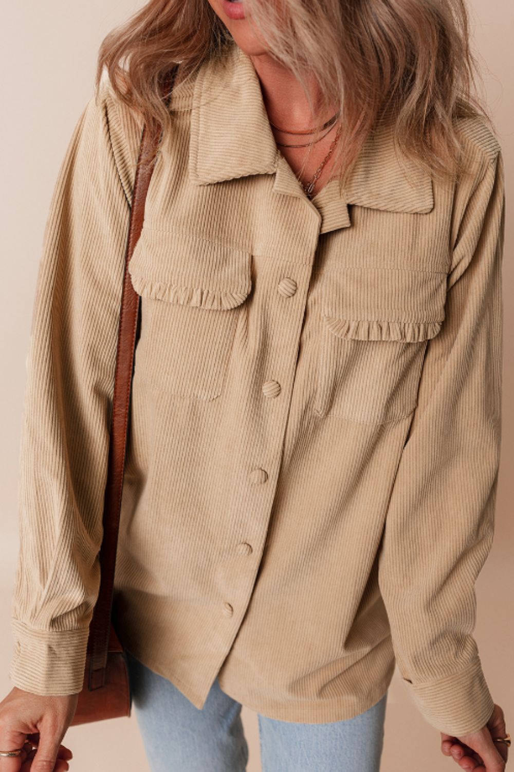 Ileana | Long-sleeved jacket with ruffles and buttons