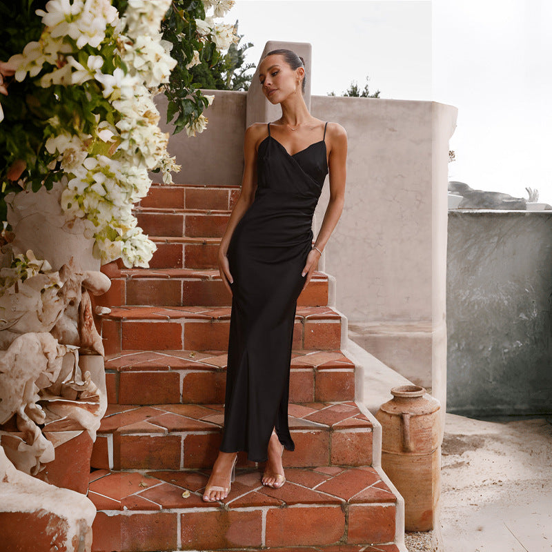 Rita® | Spaghetti Strap Sleeveless Slit Slim Dress Women
