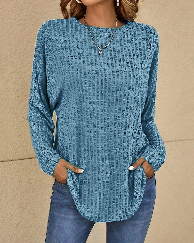 Vera | Top with a round neckline and long sleeves