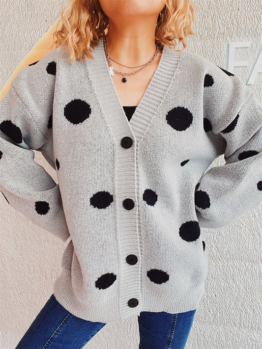 Tamara | Polka dot cardigan with buttons