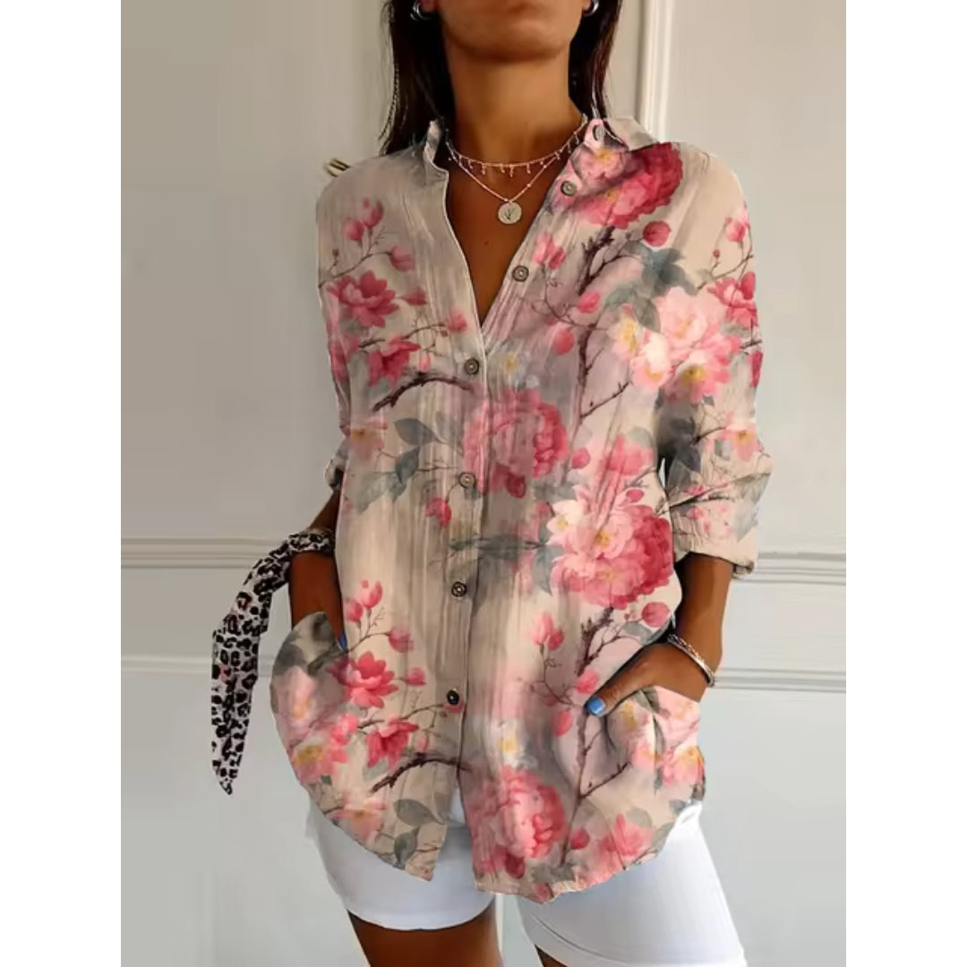 Silvia® | Chemisier à fleurs with boutons for women