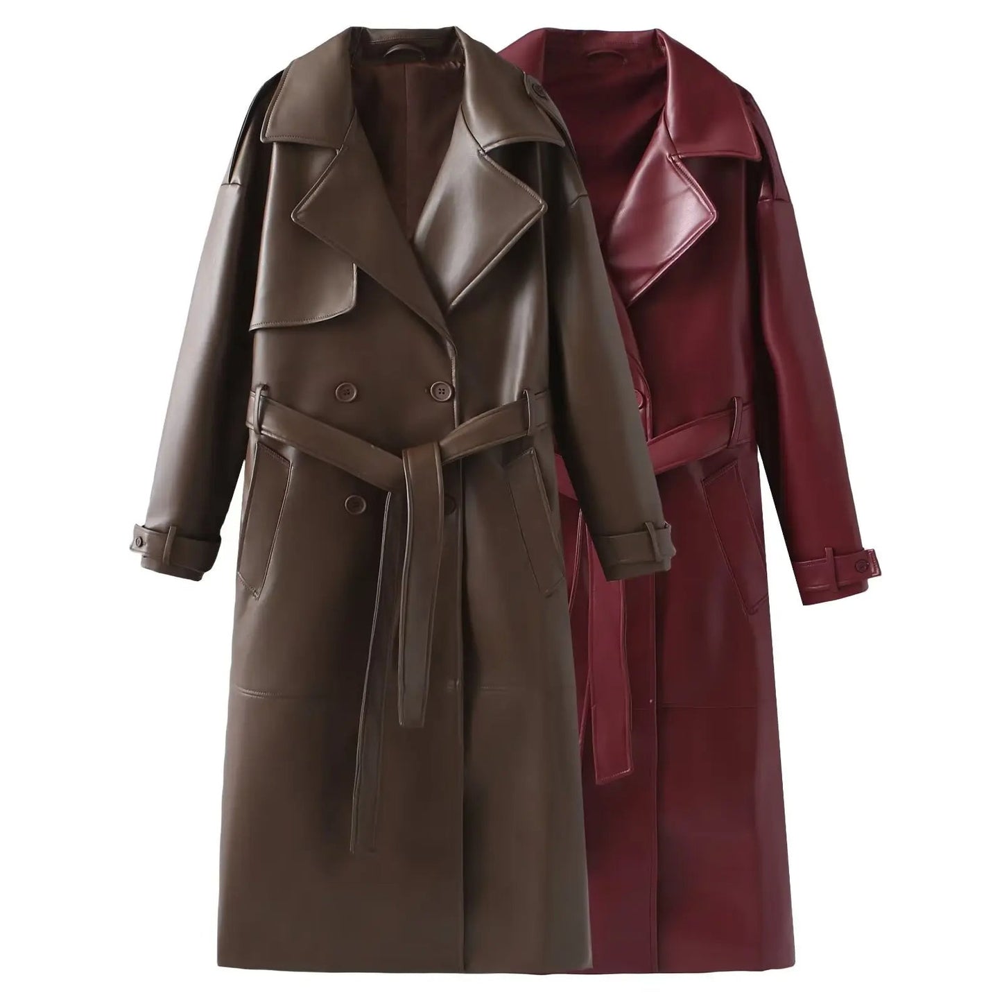 Julia® | 2025 Veste femme en simili cuir bordeaux