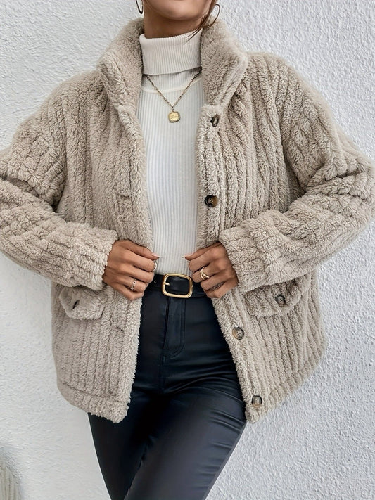 Esther | Cardigan with buttons in double-face velvet