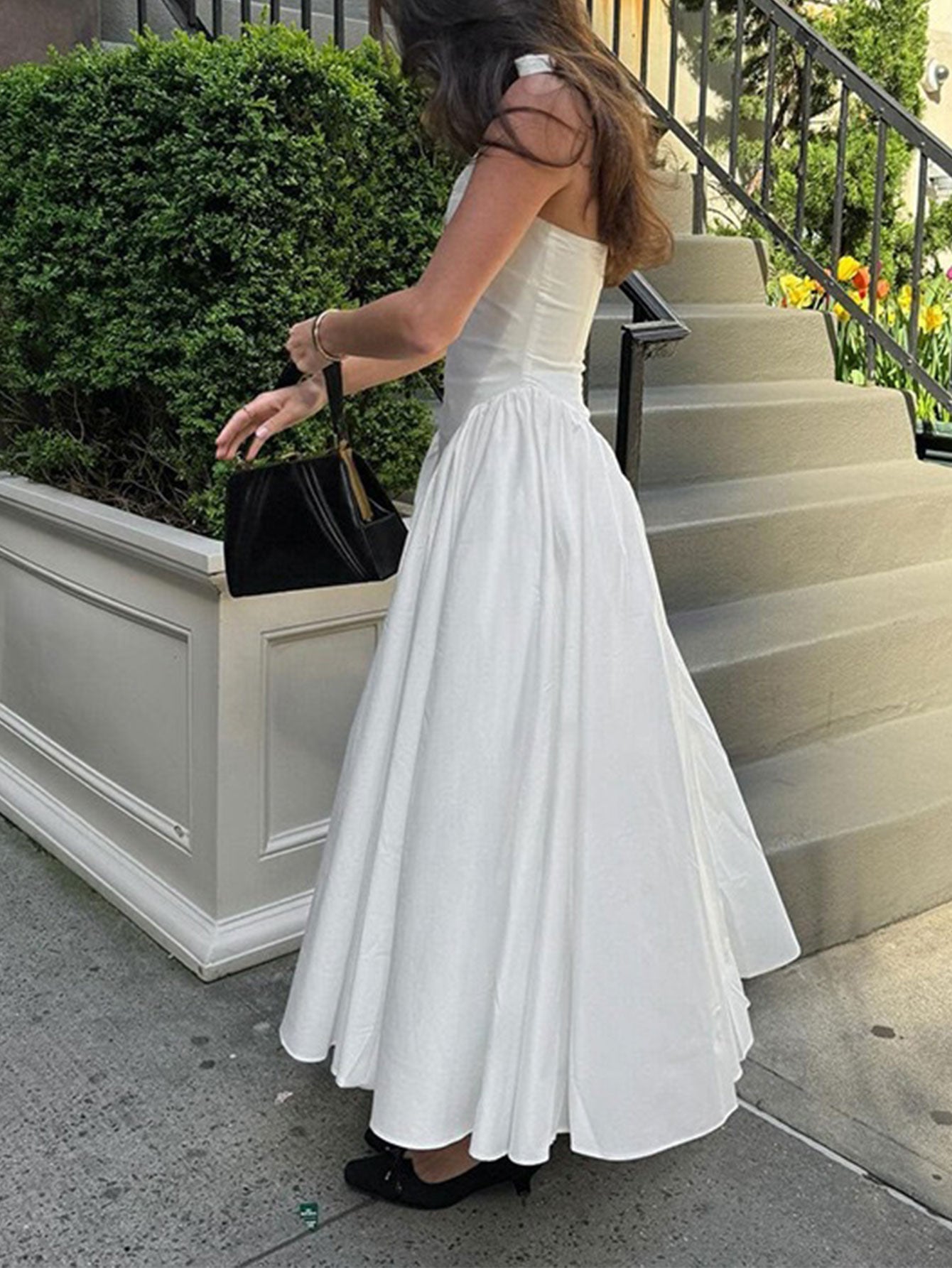 Naomi® | Midi Dress With Deep V-Neck