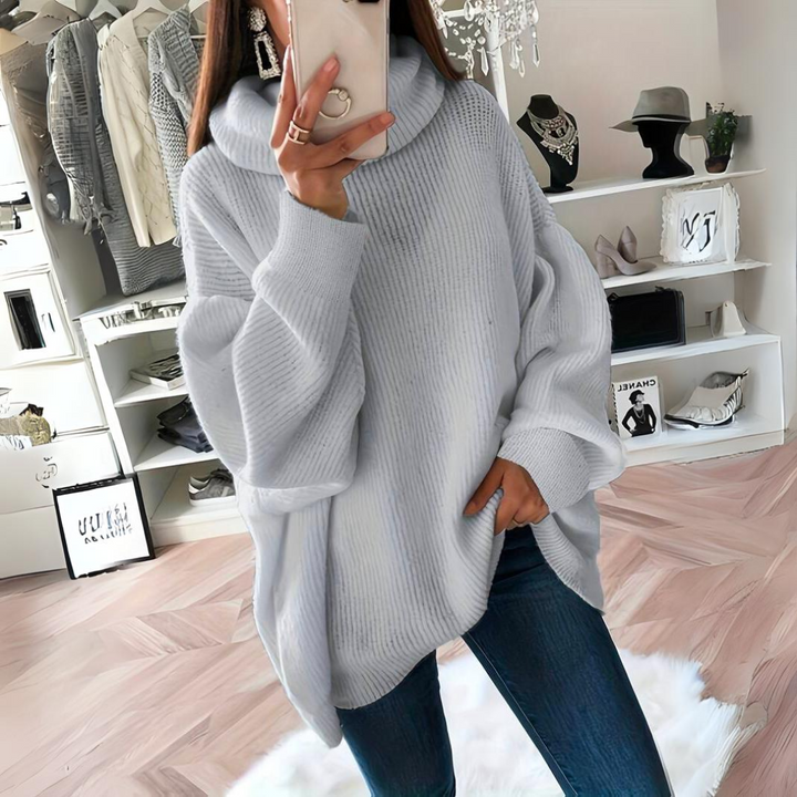 Nadia | elegant autumn sweater with oversized turtleneck for women