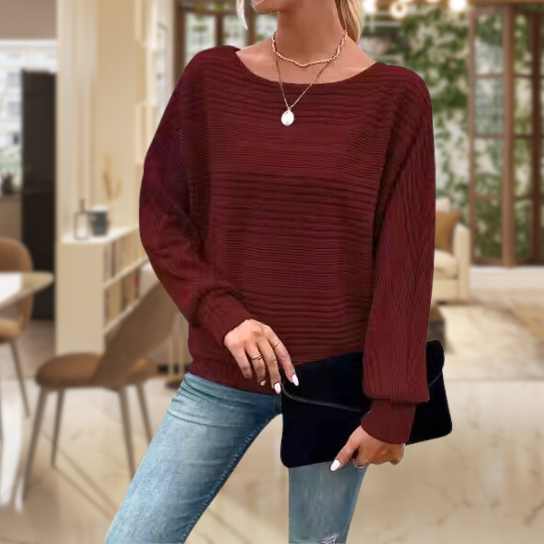 Eugenia | Casual charm ribbed sweater