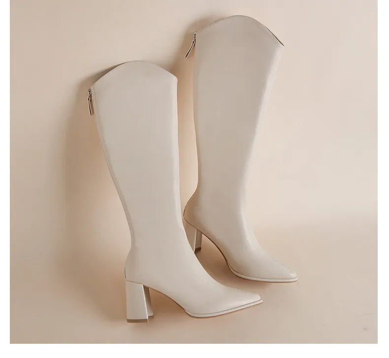 Liliana | Elegant women's boots with zipper and high heel