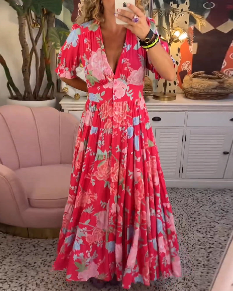 Sofia® | Dress With Floral Enchantment