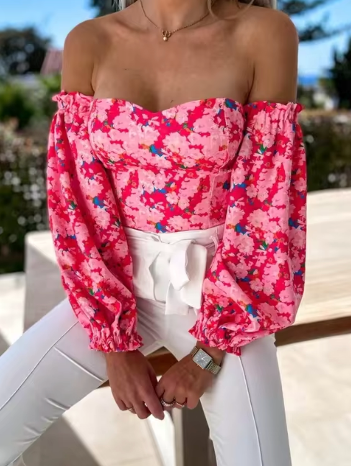 Dina® | Floral Off-The-Shoulder Tops