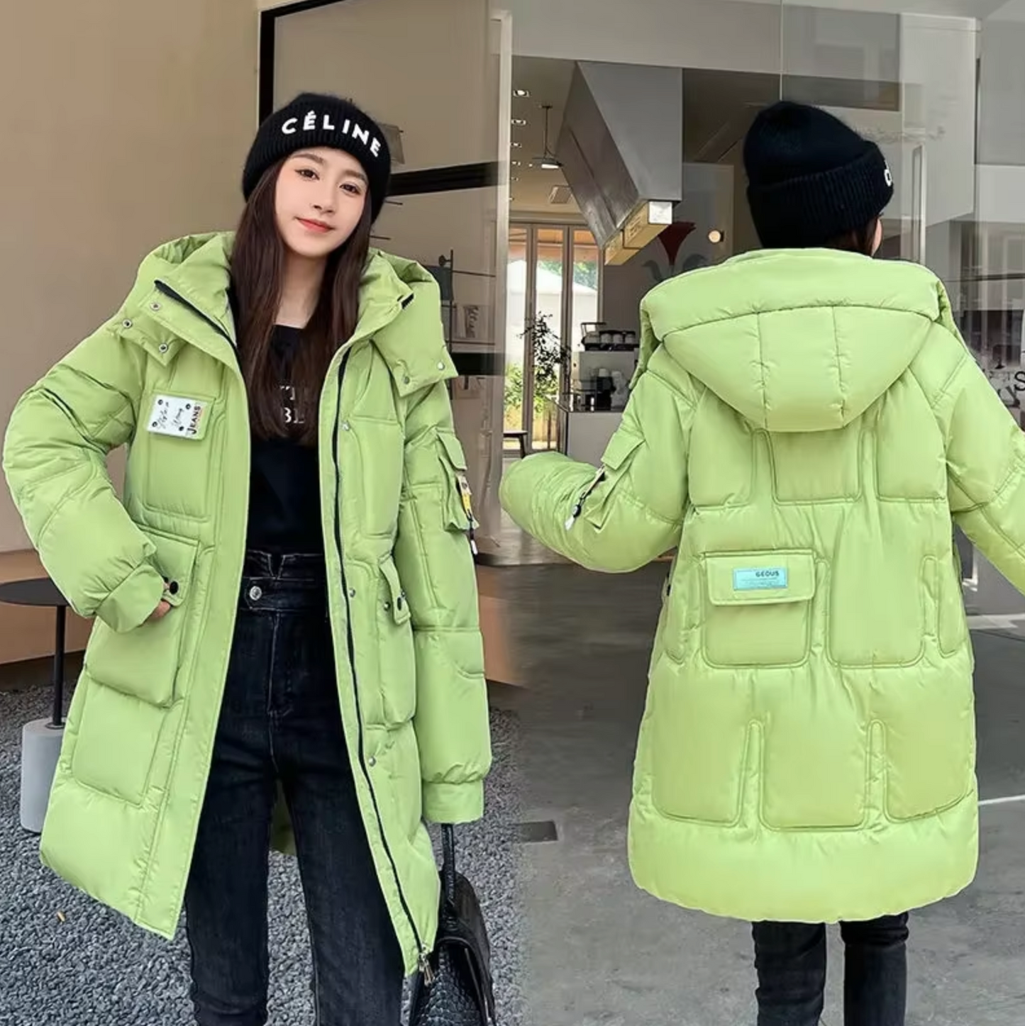 Marta | Long cotton anorak with hood