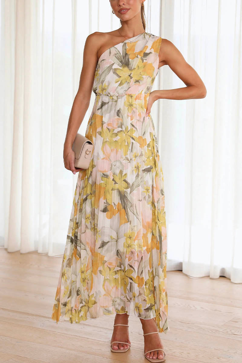 Elvia® | Printed Dress With Dropped Sleeves