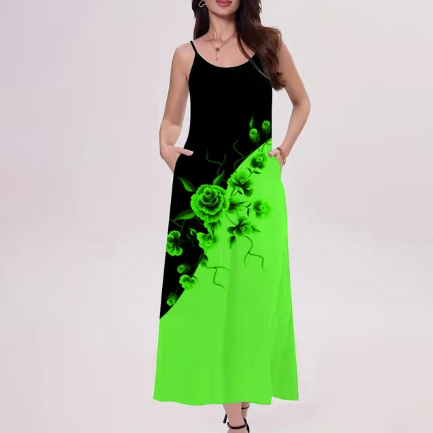 Silvia® | Long Color Block Dress