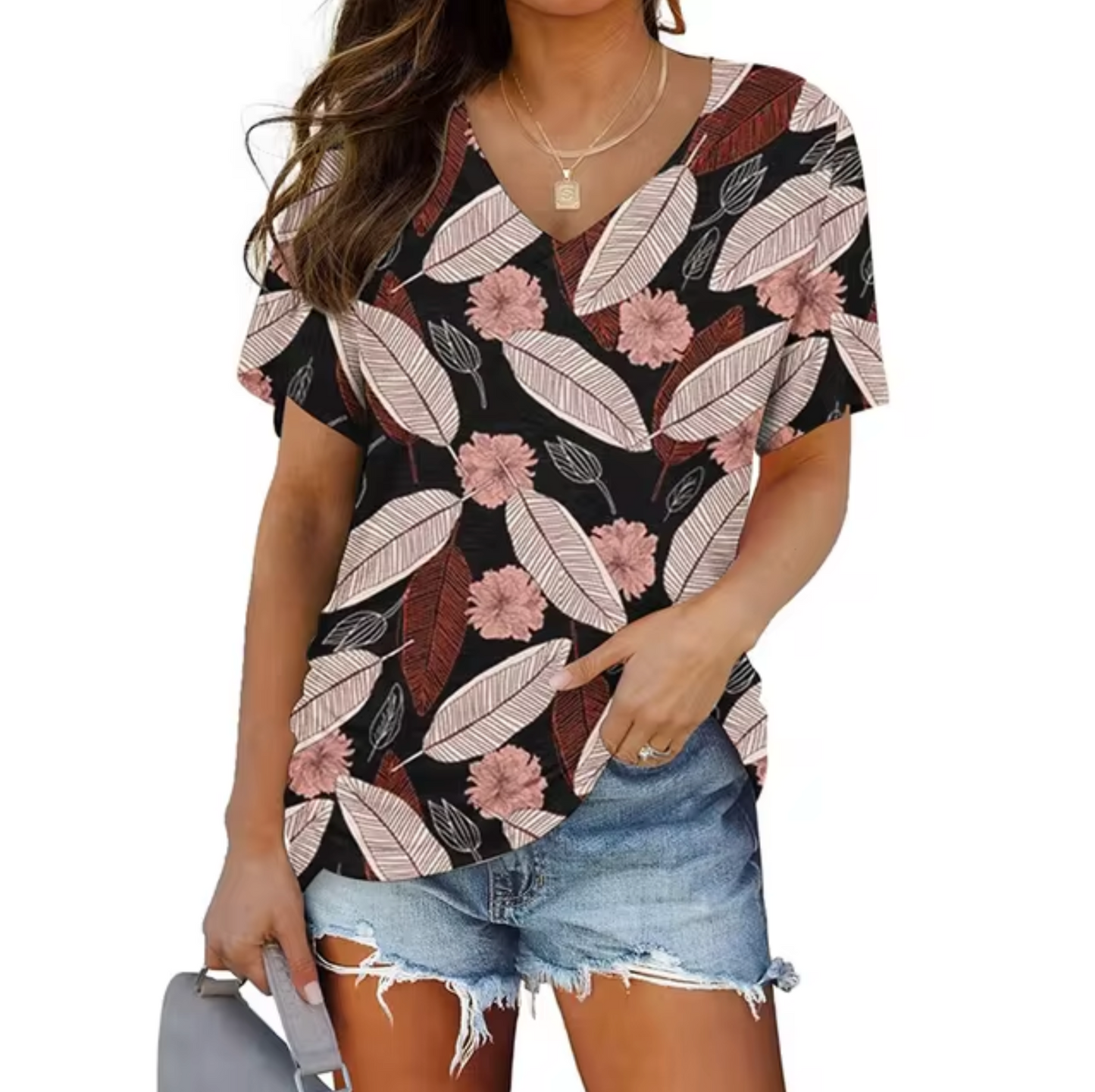Hailey® | Printed V-Neck T-Shirts