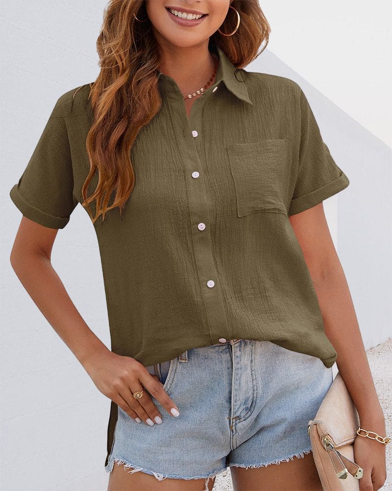 Tamara® | Elegant Short Sleeve Polo Shirt
