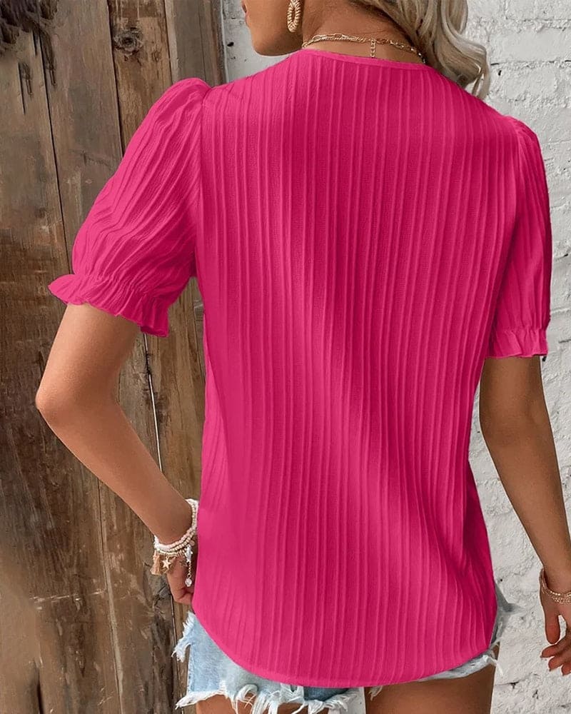 Marika® | Lace Blouse With V-Neck