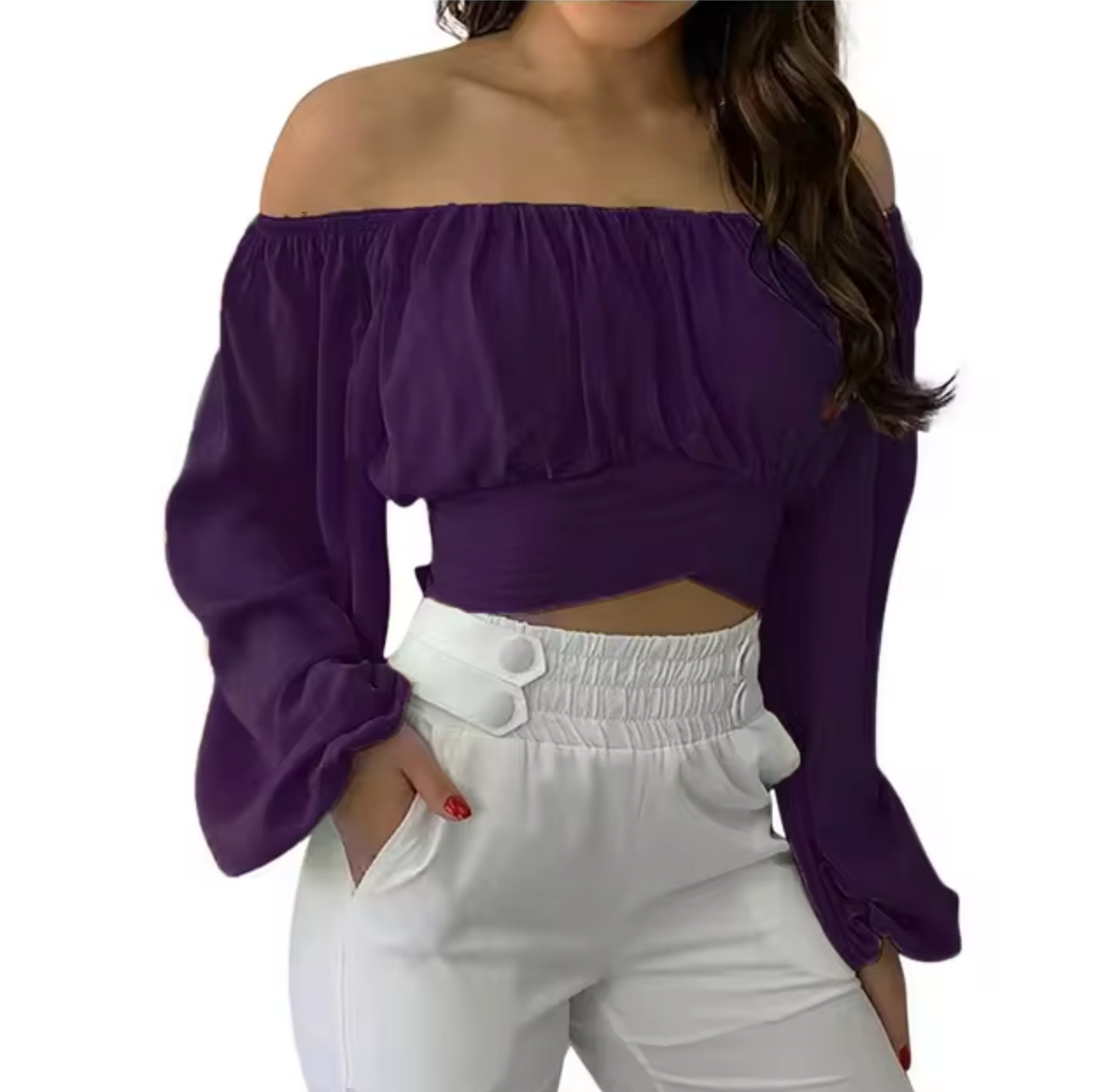 Rosella® | Off-The-Shoulder Crop Top