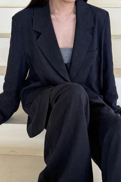 Casual Tencel Linen Suit Blazer