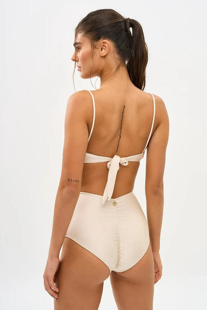 White Floral Bikini Set