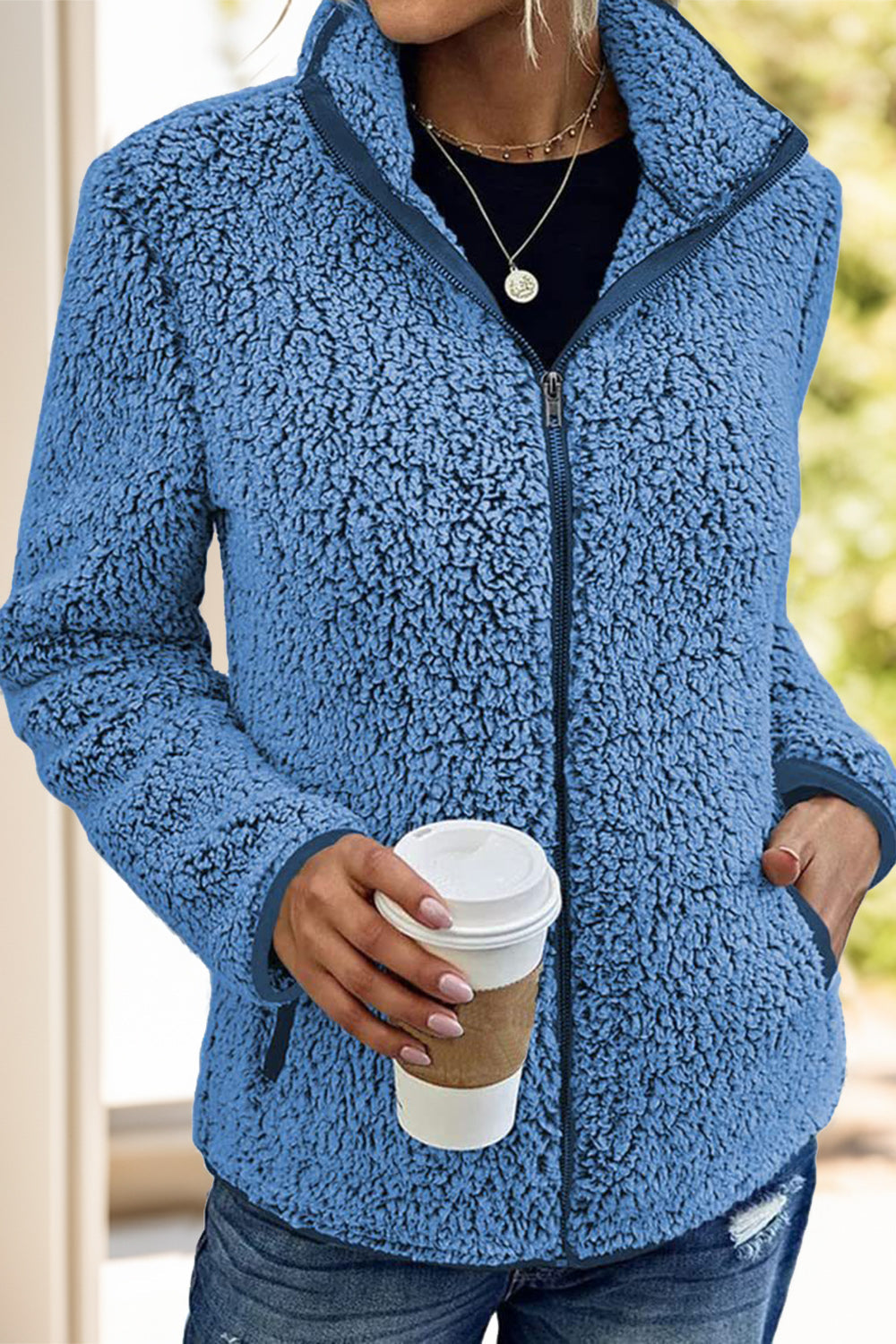 Doris | Turtleneck jacket with zip and pockets