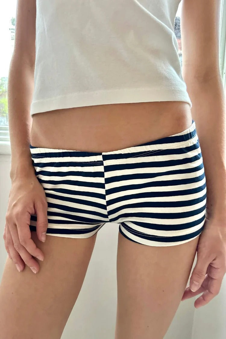 Casual Chic Stripe Skinny Low Waist Shorts